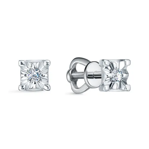 Серьги пусеты-гвоздики, Золото 585, С03817-220