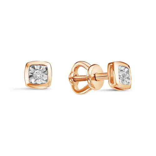 Серьги пусеты-гвоздики, Золото 585, С0707-120