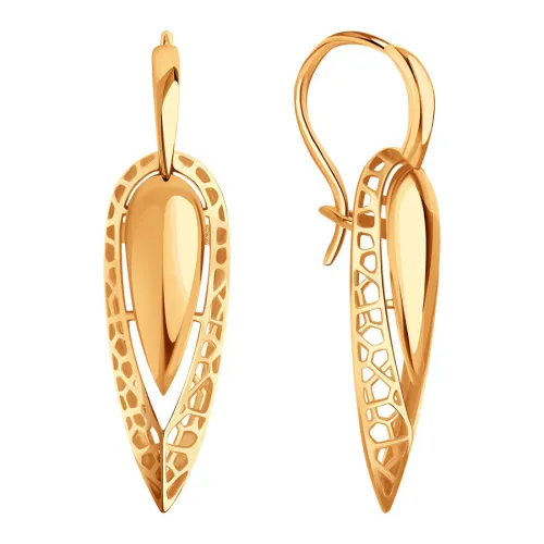 Серьги, Золото 585, Т10002Г348