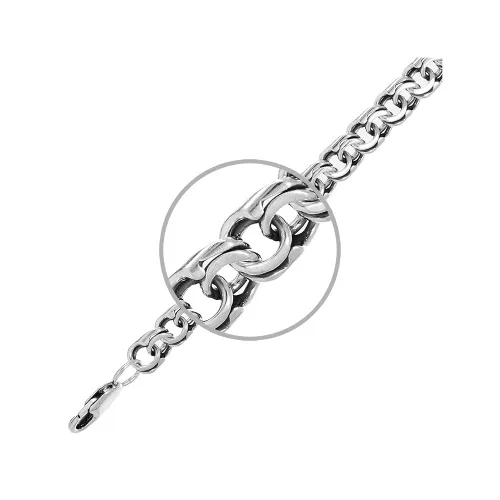 Цепочка Серебро 925, плетение Бисмарк, БСР7р 70